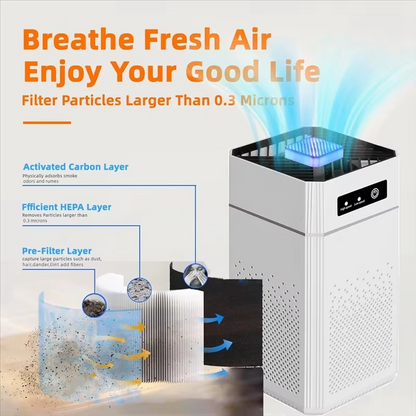 HOMEFISH Portable Air Purifier | USB Mini Cleaner